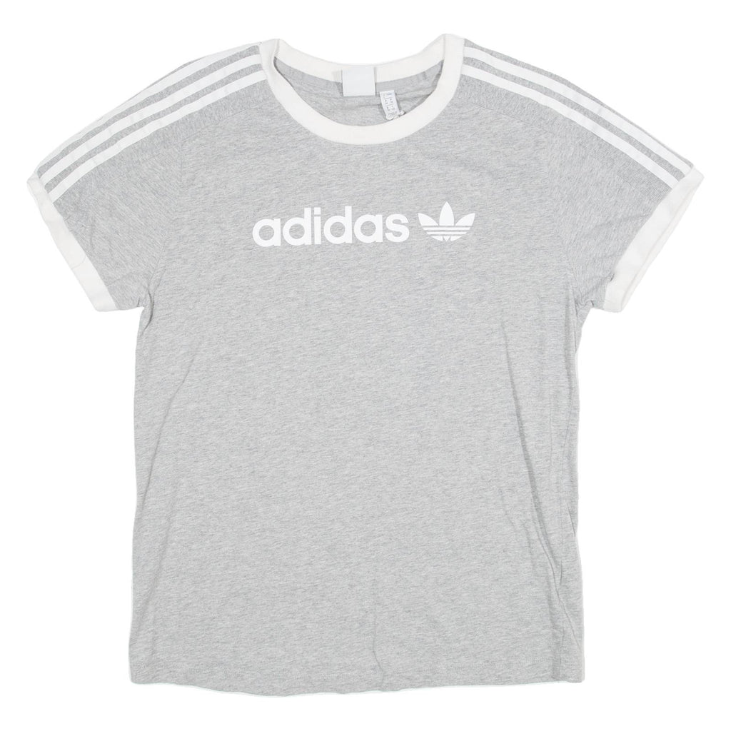 ADIDAS Womens T-Shirt Grey UK 8