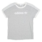 ADIDAS Womens T-Shirt Grey UK 8