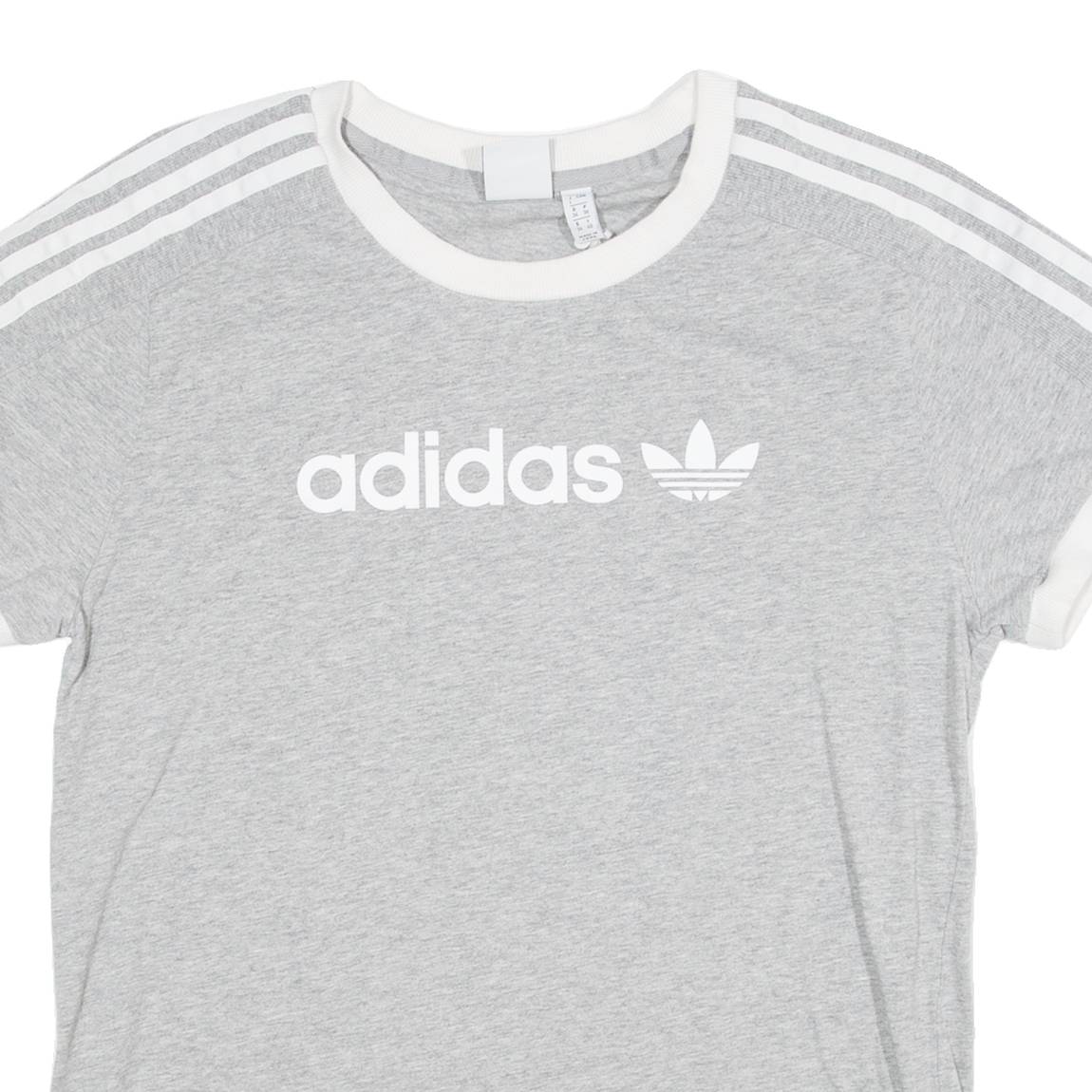ADIDAS Womens T-Shirt Grey UK 8