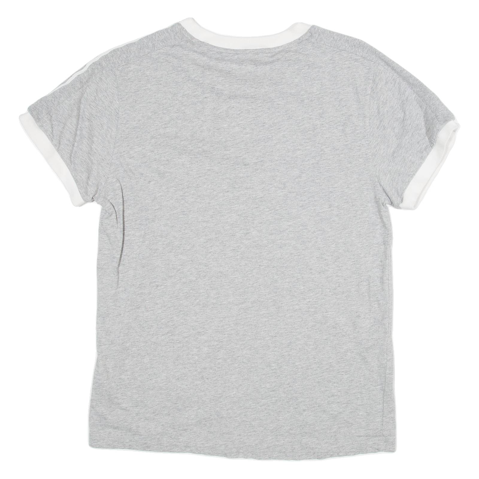 ADIDAS Womens T-Shirt Grey UK 8
