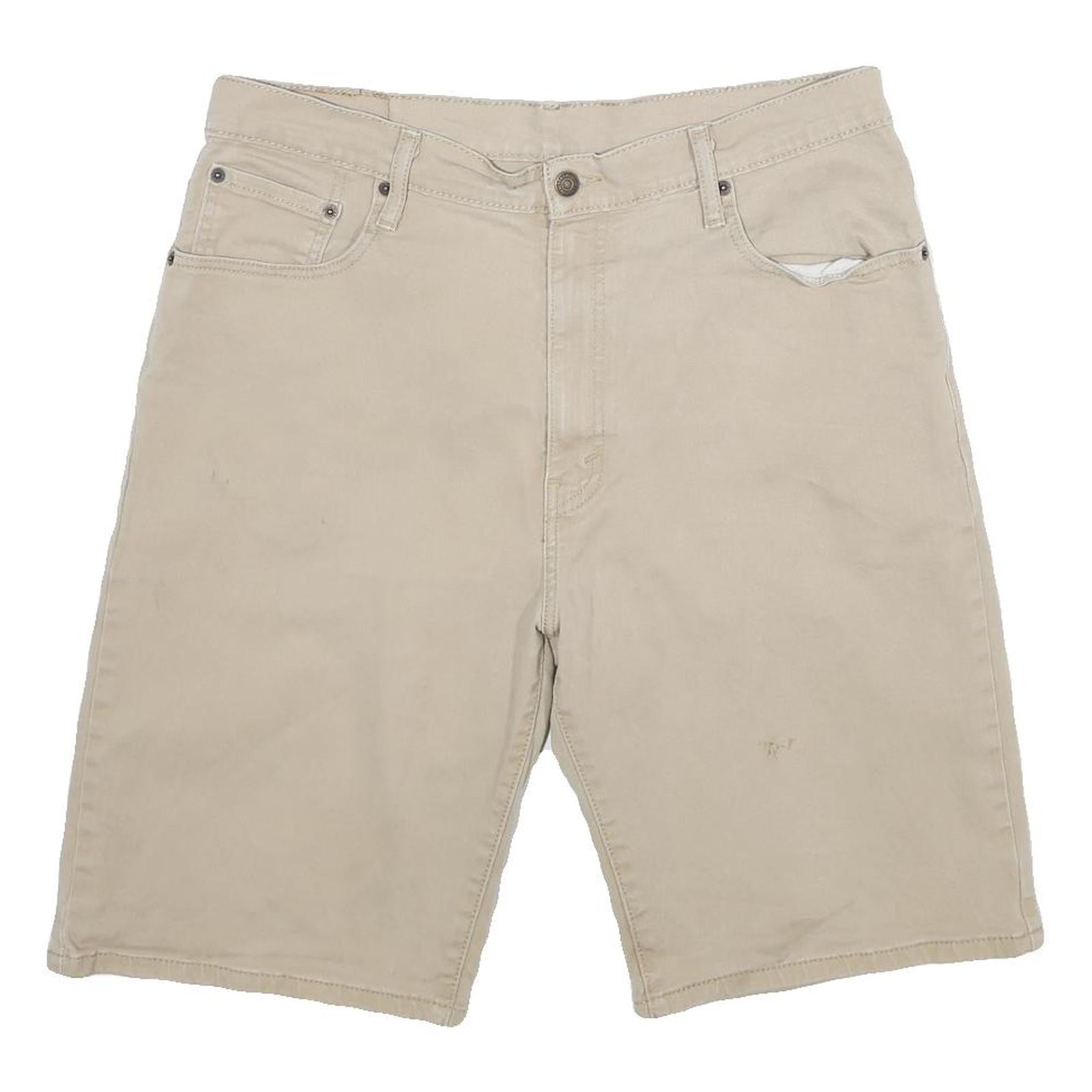 LEVI'S Mens Beige Casual Shorts Size L W36 Cotton Comfortable Fit