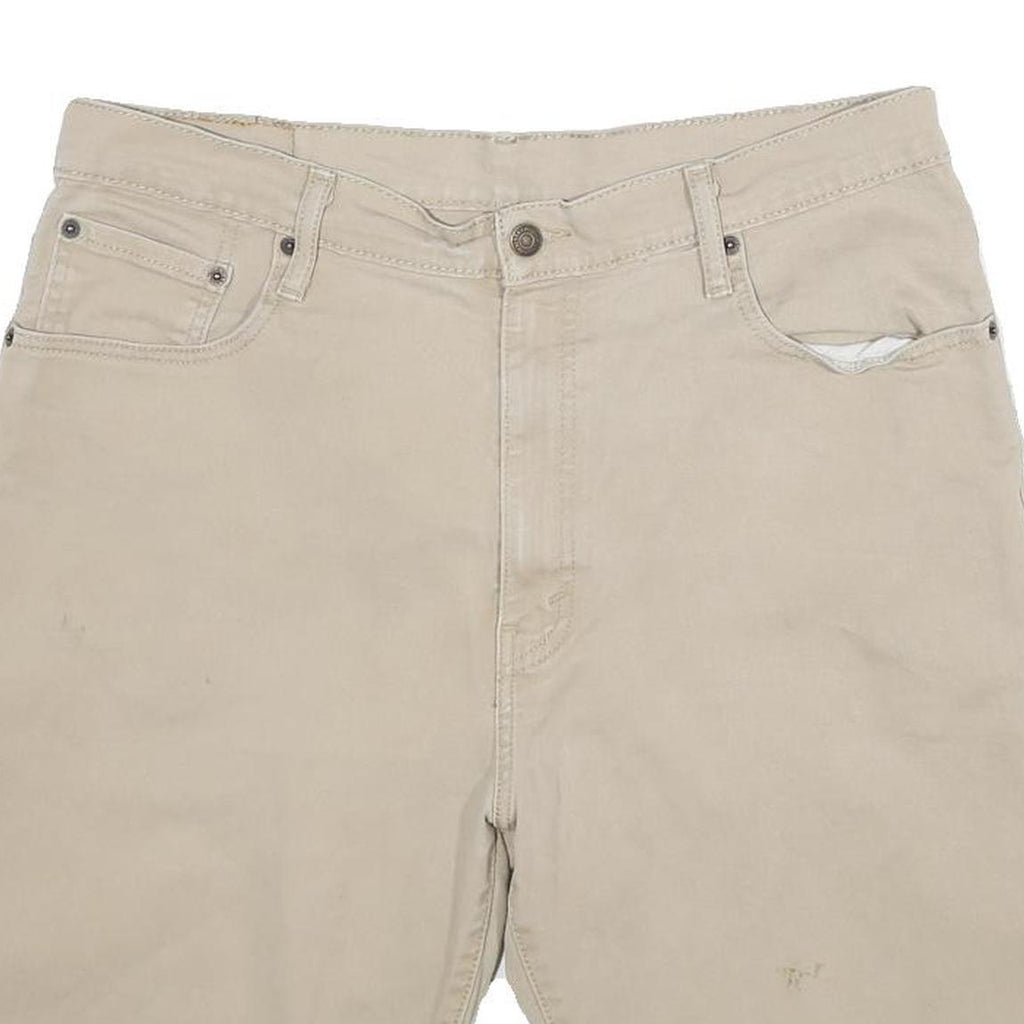 LEVI'S Mens Beige Casual Shorts Size L W36 Cotton Comfortable Fit