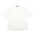 MARINA RINALDI Womens White Shirt L Cotton Blend Stylish Button Shirt