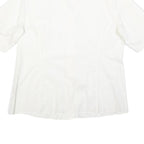 MARINA RINALDI Womens White Shirt L Cotton Blend Stylish Button Shirt