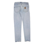 CARHARTT Mens Jeans Light Blue Regular Fit Straight Denim W29 L32 Button Closure
