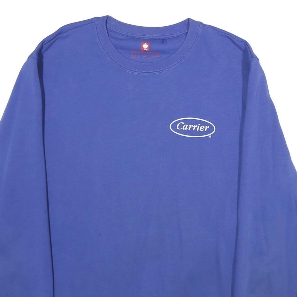 ENGELBERT STRAUSS Mens Blue Crew Neck XL Carrier Logo Sweatshirt Workwear