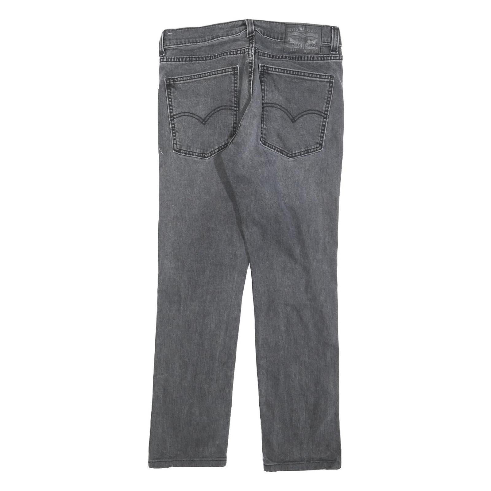 LEVI'S 511 Slim Mens Jeans Black Slim Straight Denim Medium W31 L29 Classic Fit