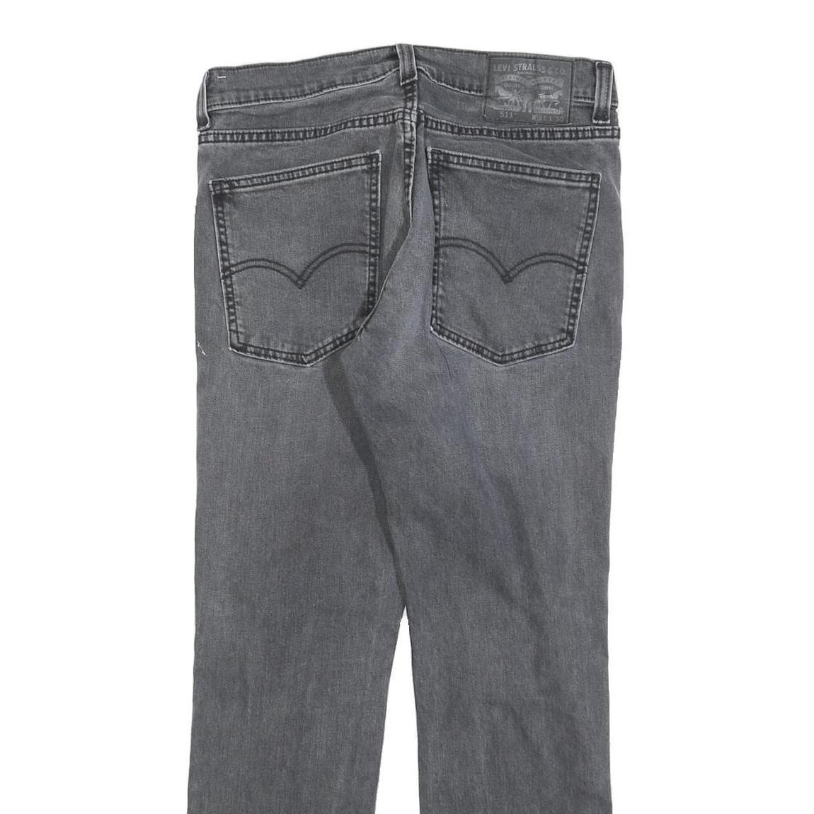 LEVI'S 511 Slim Mens Jeans Black Slim Straight Denim Medium W31 L29 Classic Fit