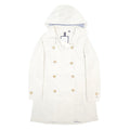 TOMMY HILFIGER Womens White Button Cotton Blend Classic Jacket M Hooded Casual