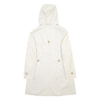 TOMMY HILFIGER Womens White Button Cotton Blend Classic Jacket M Hooded Casual