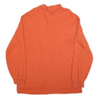 POLO RALPH LAUREN Mens Orange Long Sleeve Plain XL Cotton Blend Basic Polo Shirt