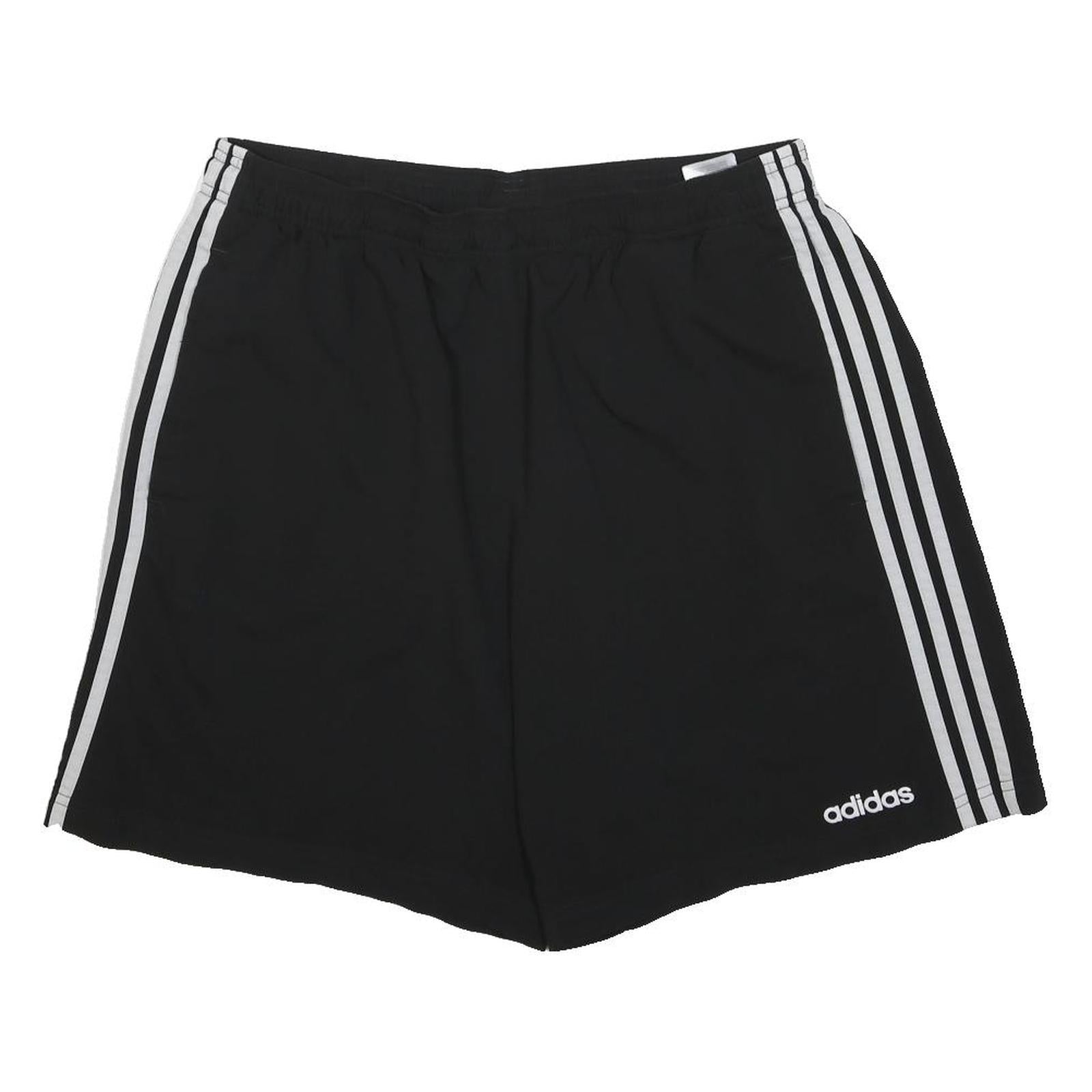 ADIDAS Mens Black Sports Shorts XL W30 Polyester Casual Gym Active Wear