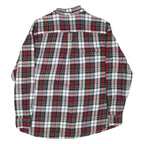 CHAPS Mens Red & Black Check Shirt XL Casual Cotton Long Sleeve Button Down