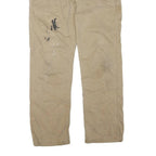 CARHARTT Mens Beige Regular Straight Denim W36 L32 Workwear Cotton Blend Zip