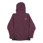 JACK WOLFSKIN Womens Maroon Jacket UK 8 Polyamide Zip Hooded Outdoor Classic