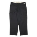 DICKIES Mens Cotton Blend Black Relaxed Cargo Trousers W36 L29 Workwear