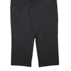 DICKIES Mens Cotton Blend Black Relaxed Cargo Trousers W36 L29 Workwear