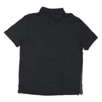 CALVIN KLEIN Mens Black & Grey Striped Polo Shirt XL Cotton Blend Casual