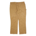 DICKIES Mens Cotton Blend Brown Relaxed Straight Trousers W40 L32 Workwear