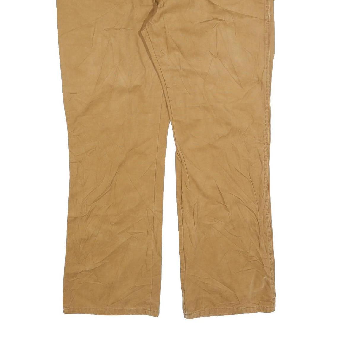 DICKIES Mens Cotton Blend Brown Relaxed Straight Trousers W40 L32 Workwear