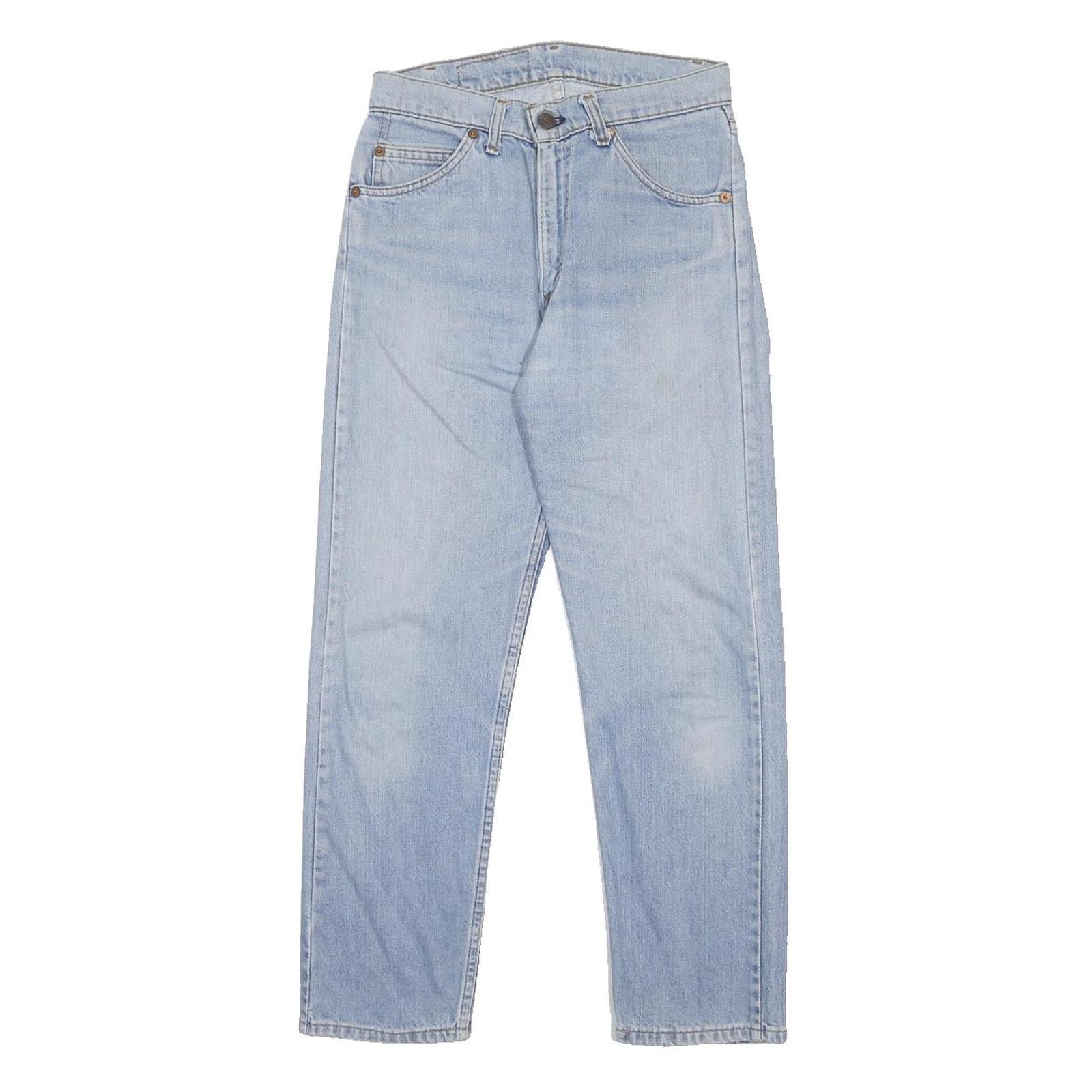 LEVI'S Womens Slim Jeans Blue Denim Light Wash W26 L26 Classic Zip Cotton