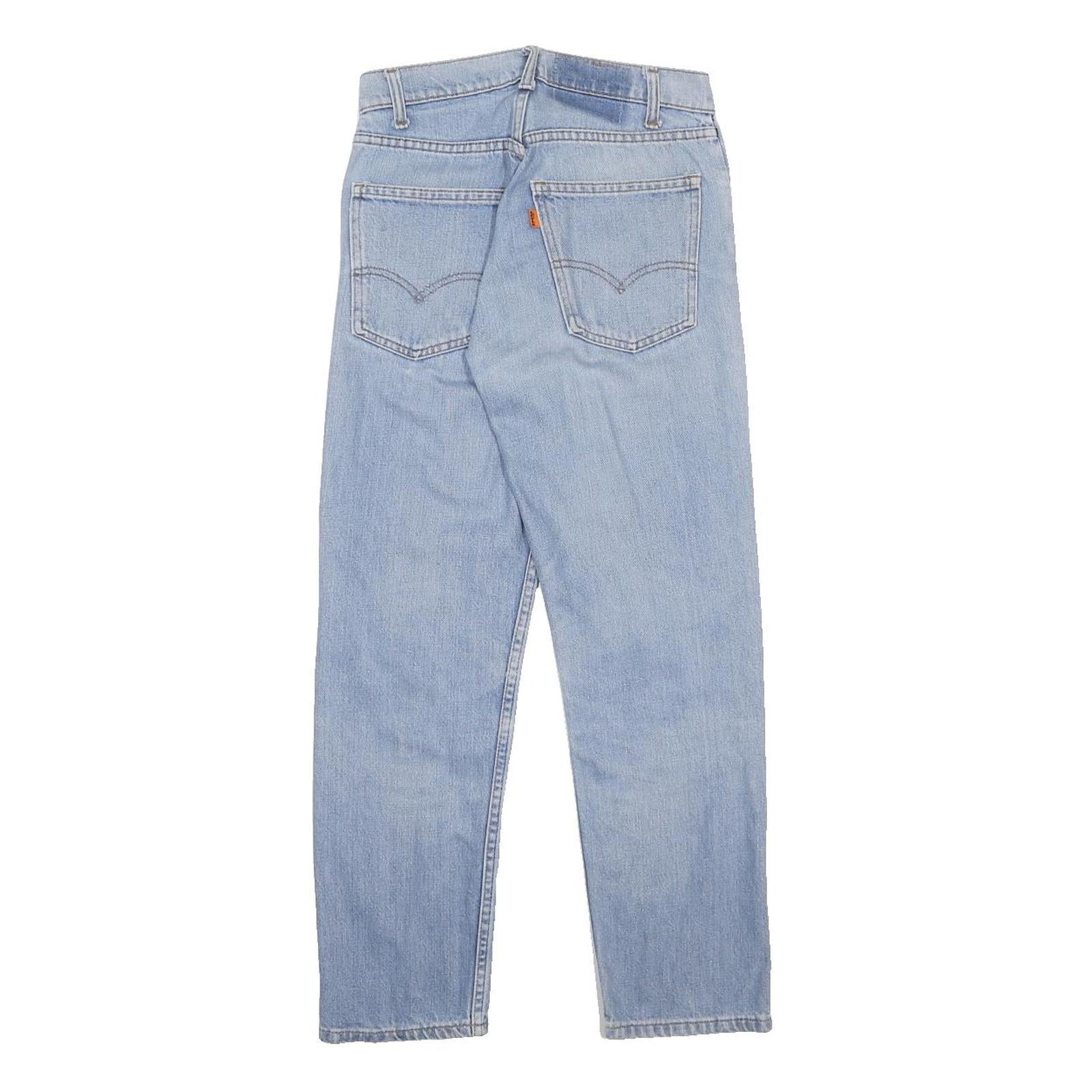 LEVI'S Womens Slim Jeans Blue Denim Light Wash W26 L26 Classic Zip Cotton