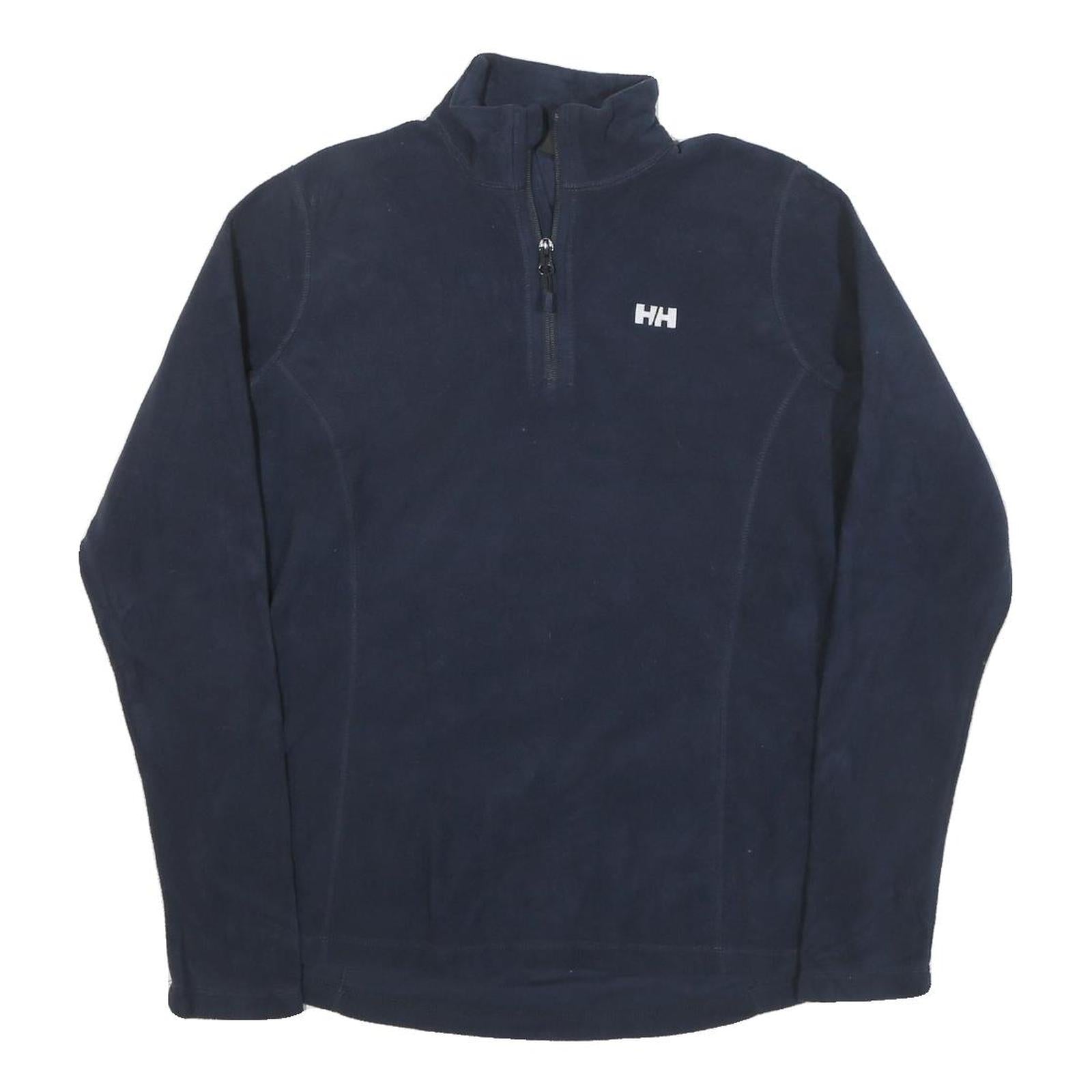 HELLY HANSEN Womens Navy Plain Pullover Jumper Crew Neck Polyester Blend L