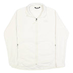 THE NORTH FACE Womens White Fleece Jacket M Zip Outdoor Warm Casual