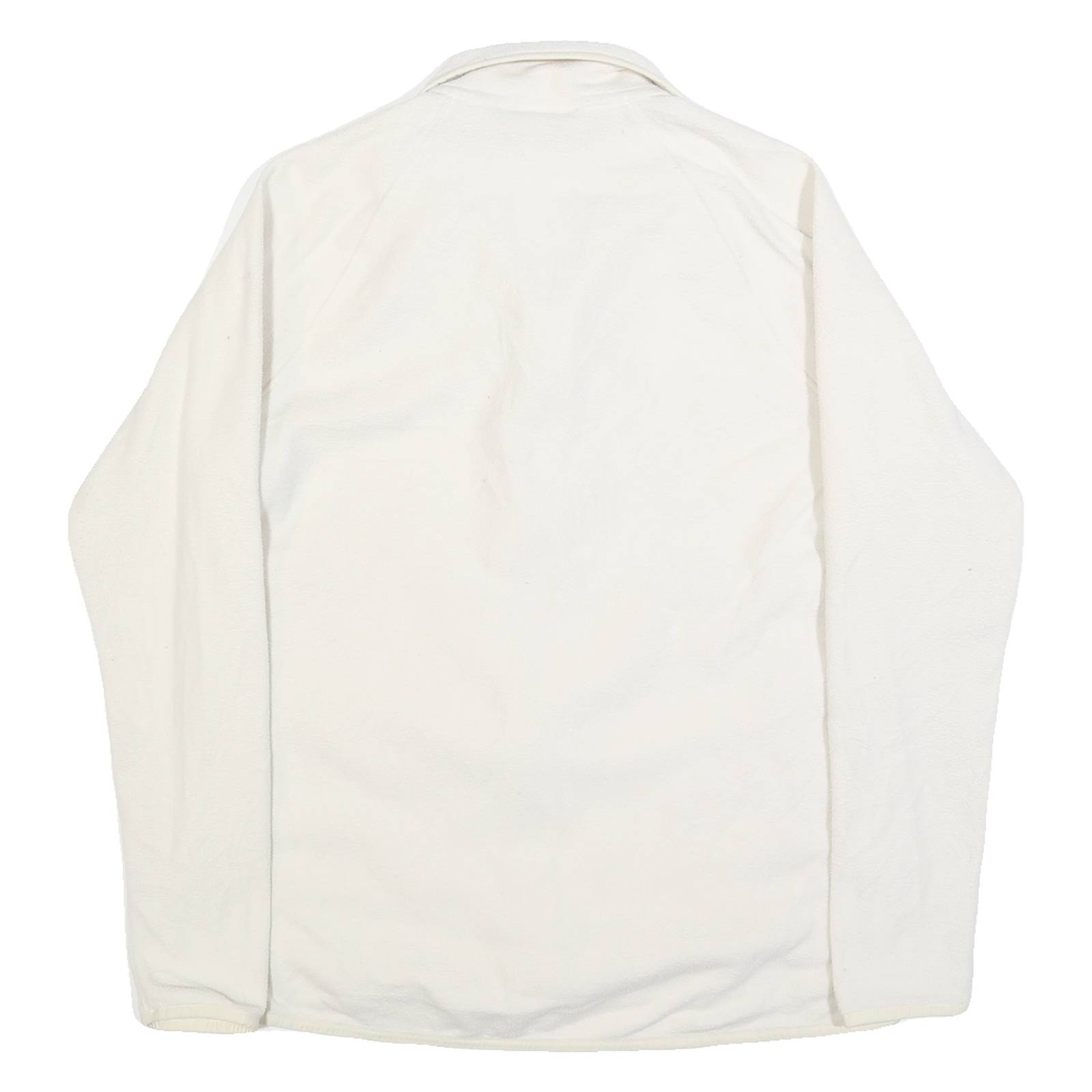 THE NORTH FACE Womens White Fleece Jacket M Zip Outdoor Warm Casual