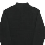 CHAPS Mens Black Plain Cotton Pullover Jumper Half Zip L Classic Knitwear
