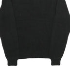CHAPS Mens Black Plain Cotton Pullover Jumper Half Zip L Classic Knitwear