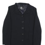 BOGNER Womens Black Wool Blend Tailored Jacket S Button Closure Classic Fit