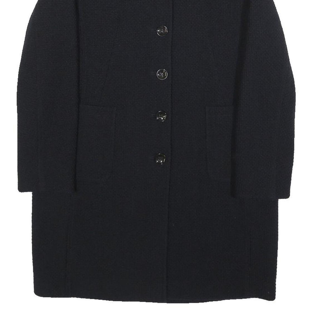 BOGNER Womens Black Wool Blend Tailored Jacket S Button Closure Classic Fit