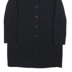 BOGNER Womens Black Wool Blend Tailored Jacket S Button Closure Classic Fit