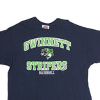 GENUINE MERCHANDISE Mens Navy Blue Gwinnett Stripers Baseball T-Shirt XL Short