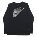 NIKE Mens Black Long Sleeve T-Shirt XS Crew Neck Swoosh Logo Graphic