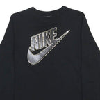 NIKE Mens Black Long Sleeve T-Shirt XS Crew Neck Swoosh Logo Graphic