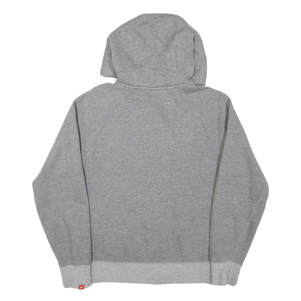 NIKE Mens Grey Full Zip Hoodie S Cotton Blend Sportswear Casual Zip Up