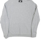 ADIDAS Mens Grey Cotton Blend Hoodie M Casual Pullover Sweatshirt Sportswear