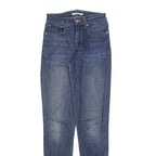 LEVI'S 721 Womens Slim Blue Denim Medium Wash W27 L32 Slim Fit Jeans Zip Closure