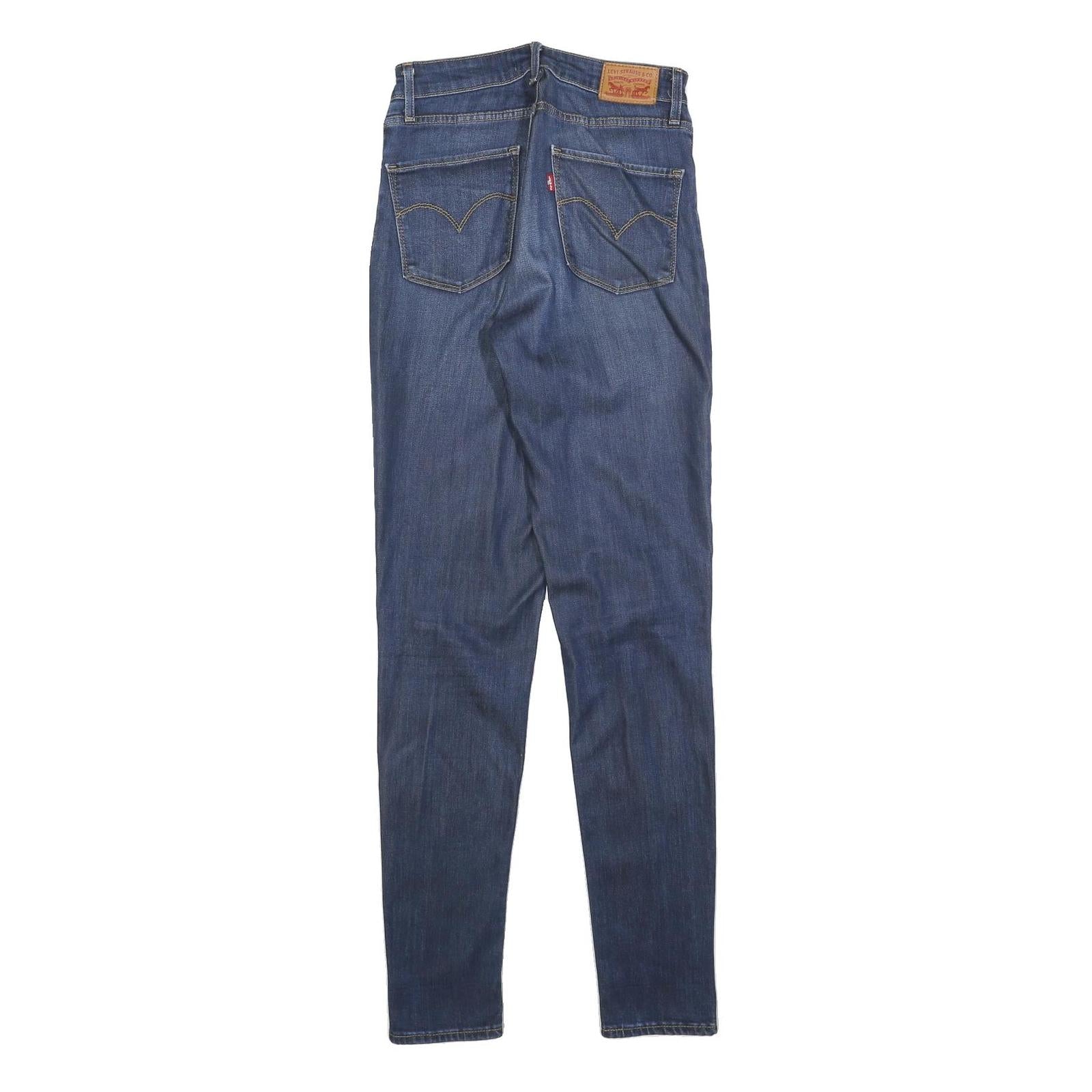 LEVI'S 721 Womens Slim Blue Denim Medium Wash W27 L32 Slim Fit Jeans Zip Closure