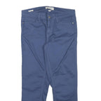 CALVIN KLEIN Womens Cotton Blend Blue Slim Skinny Trousers W29 L25 Stylish Fit