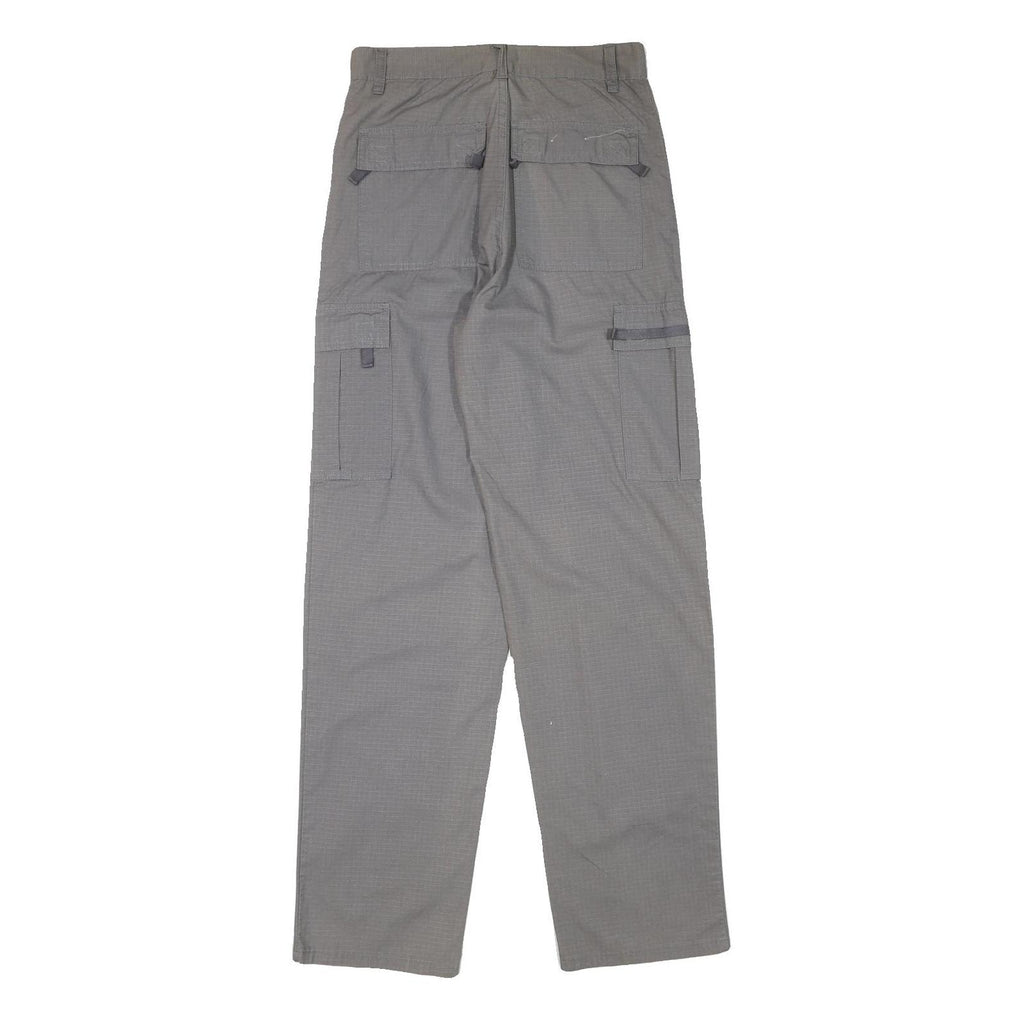 URBAN REPUBLIC Mens Grey Relaxed Straight Trousers W28 L32 Cotton Blend Cargo