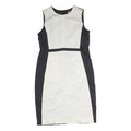 S MAX MARA Womens Black & Cream Sleeveless Day Polyester Sheath Dress M Elegant