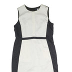 S MAX MARA Womens Black & Cream Sleeveless Day Polyester Sheath Dress M Elegant