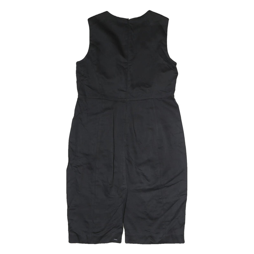 S MAX MARA Womens Black & Cream Sleeveless Day Polyester Sheath Dress M Elegant