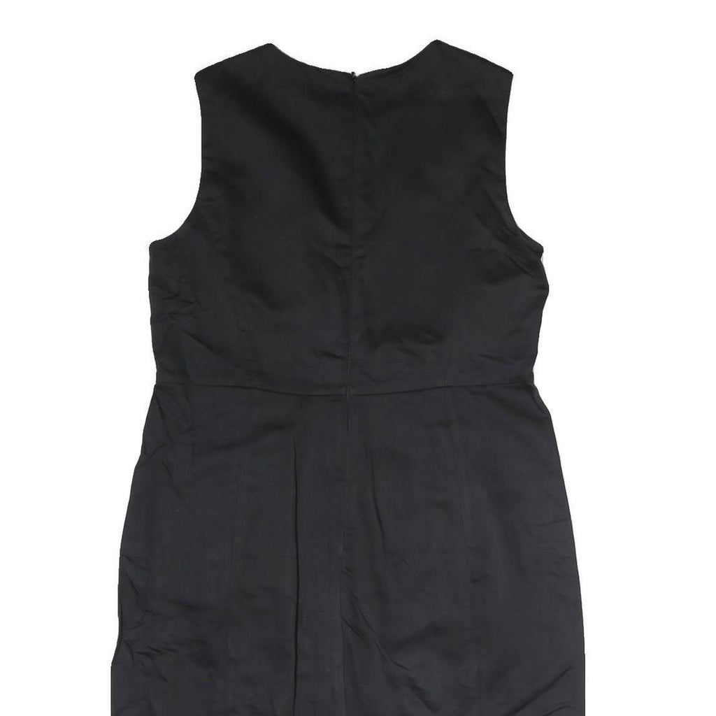 S MAX MARA Womens Black & Cream Sleeveless Day Polyester Sheath Dress M Elegant