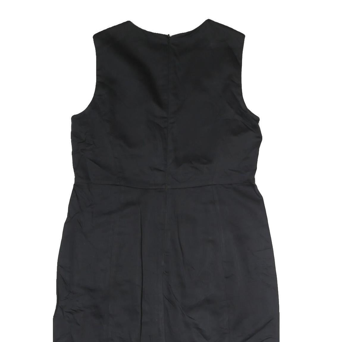 S MAX MARA Womens Black & Cream Sleeveless Day Polyester Sheath Dress M Elegant