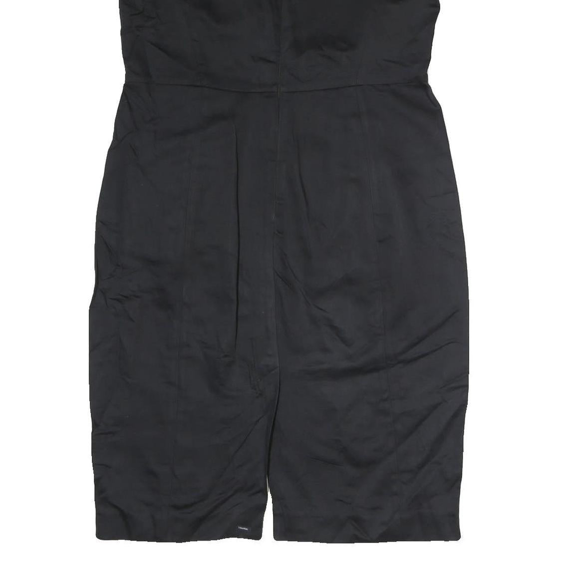 S MAX MARA Womens Black & Cream Sleeveless Day Polyester Sheath Dress M Elegant