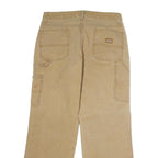 DICKIES Mens Cotton Blend Beige Regular Fit Straight Leg Trousers W32 L29
